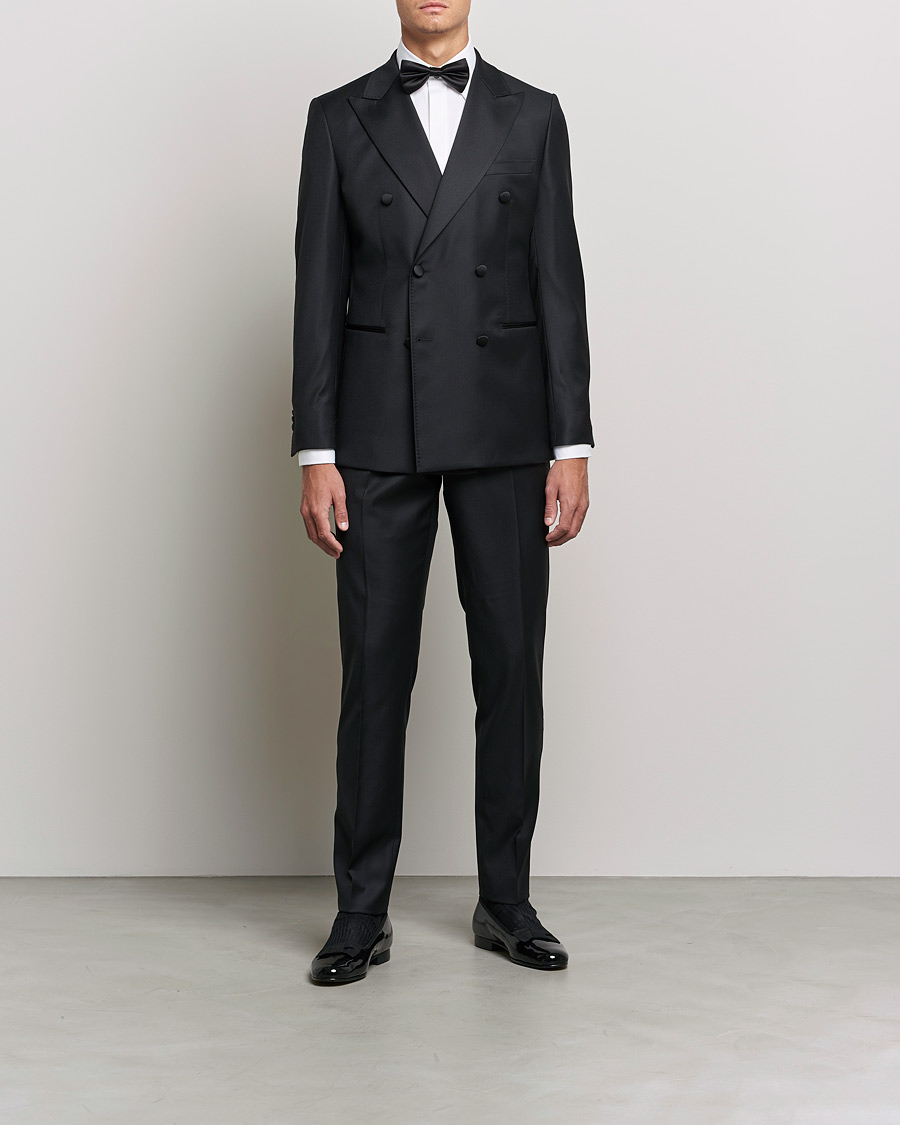 Herren | Sakkos | Morris Heritage | Double Breasted Tuxedo Blazer Black