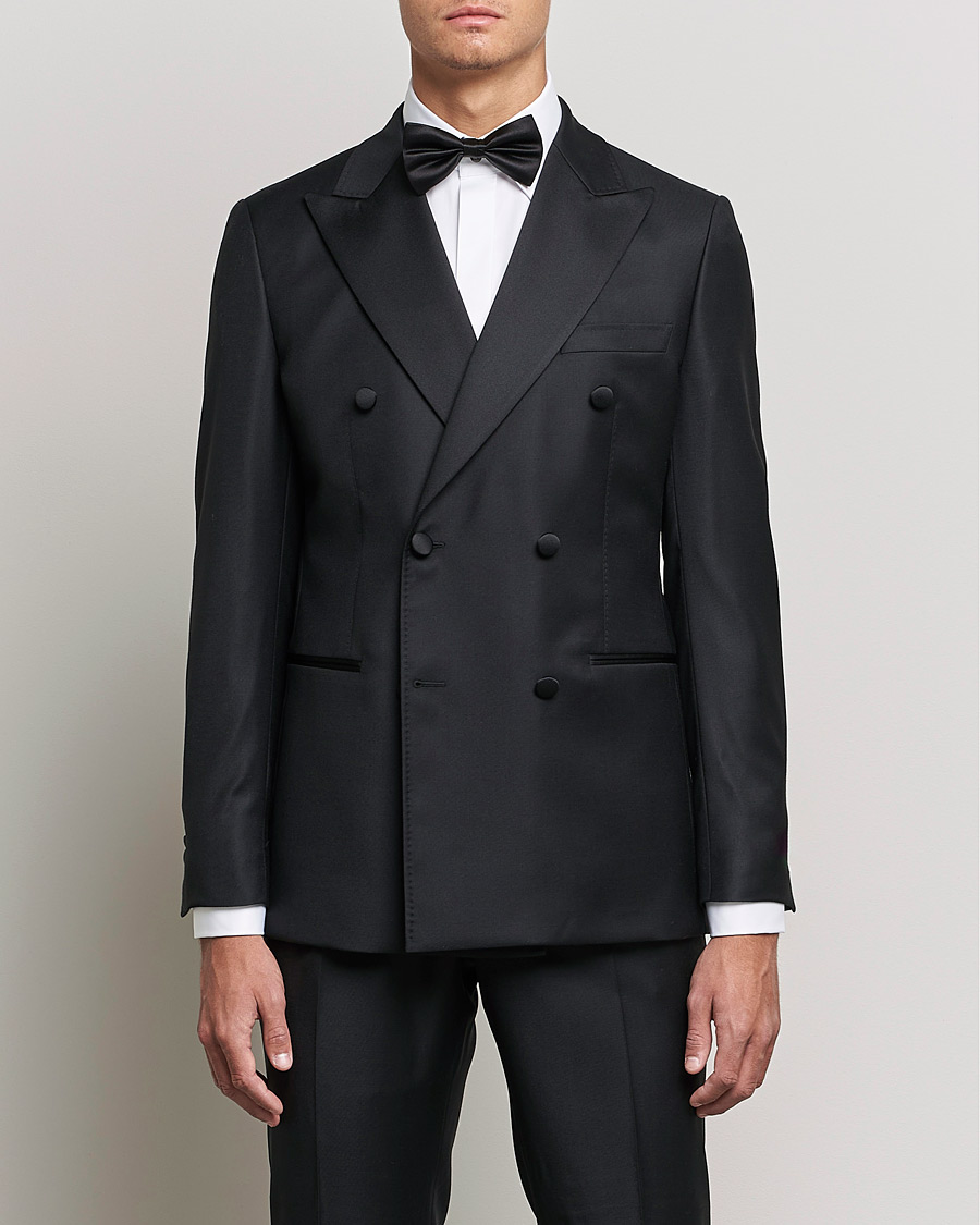 Herren | Sakkos | Morris Heritage | Double Breasted Tuxedo Blazer Black