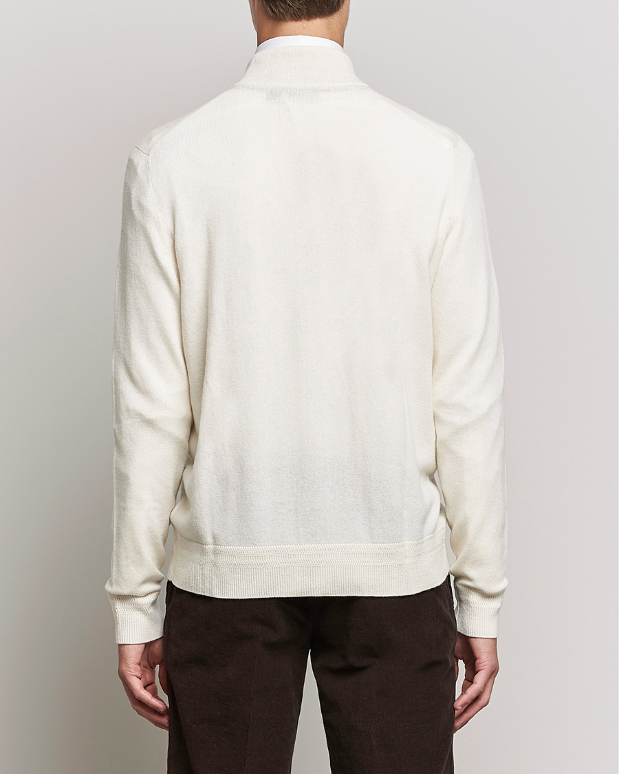 Herren | Pullover | Morris Heritage | Dalton Wool/Cashmere Full Zip Off White