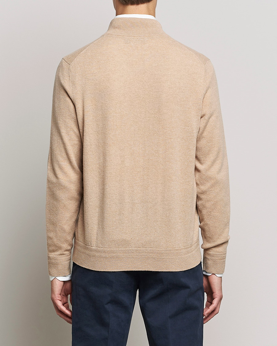 Herren | Pullover | Morris Heritage | Dalton Wool/Cashmere Full Zip Camel