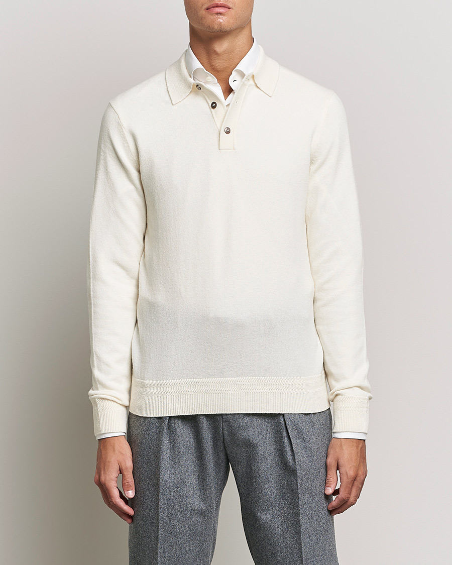 Herren | Pullover | Morris Heritage | Dalton Wool/Cashmere Polo Off White