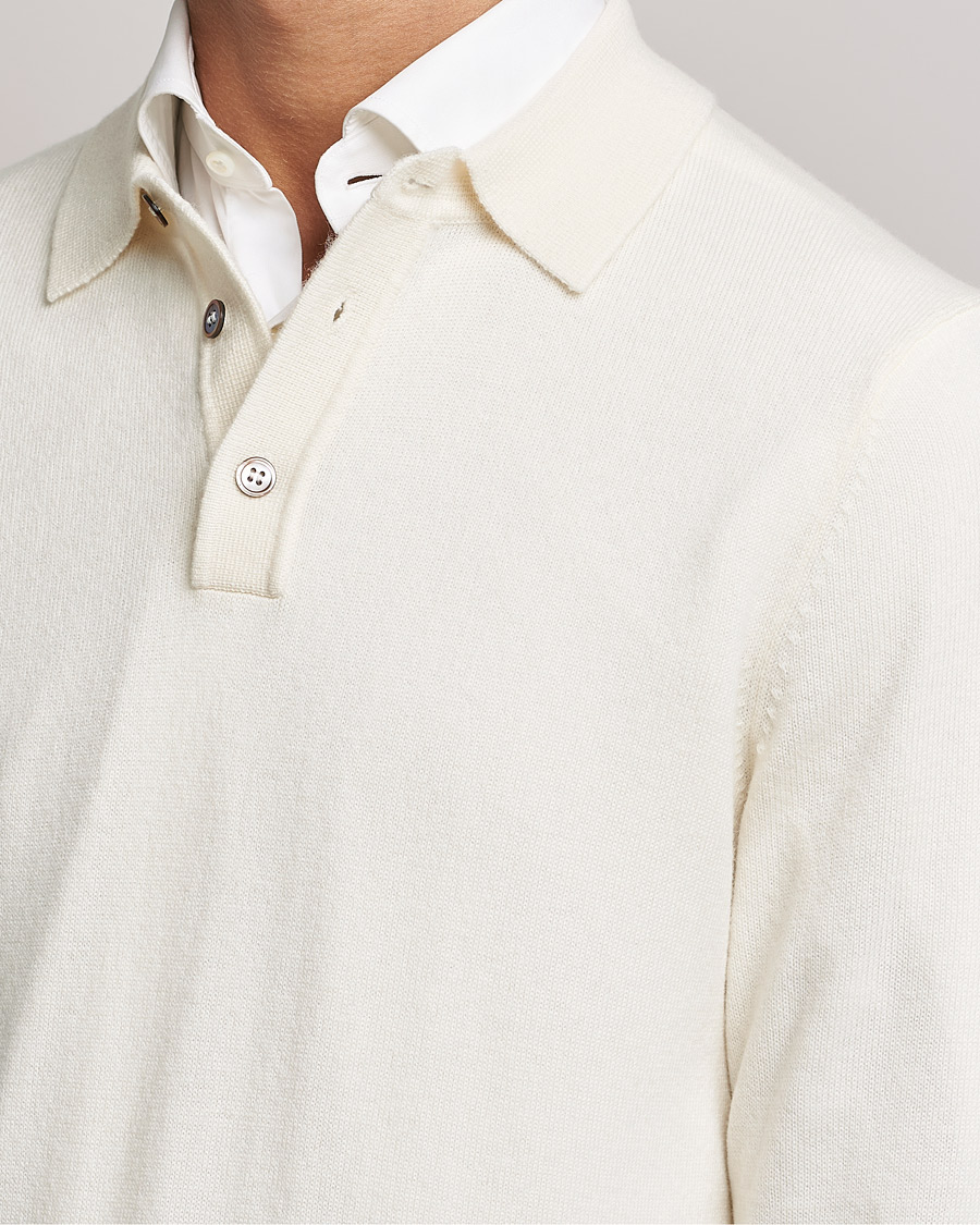 Herren | Pullover | Morris Heritage | Dalton Wool/Cashmere Polo Off White