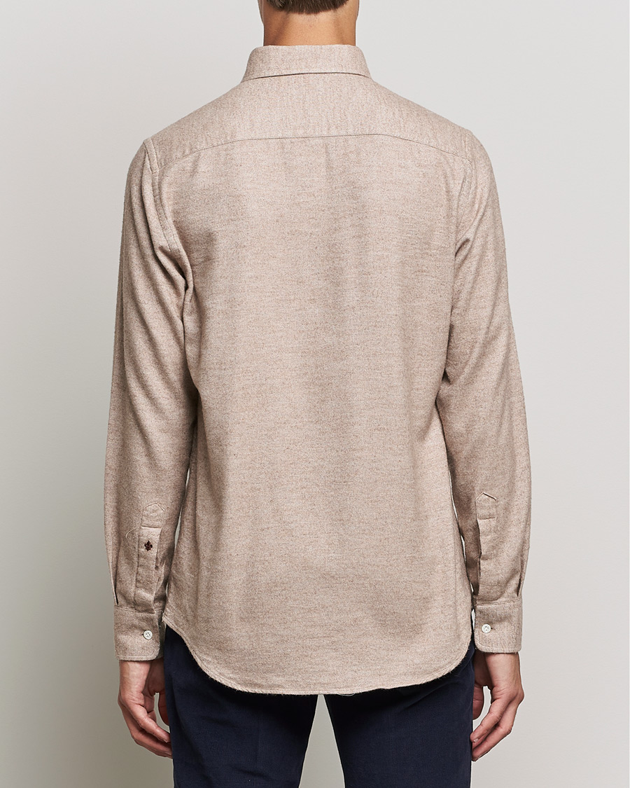 Herren | Hemden | Morris Heritage | Button Down Flannel Shirt Brown