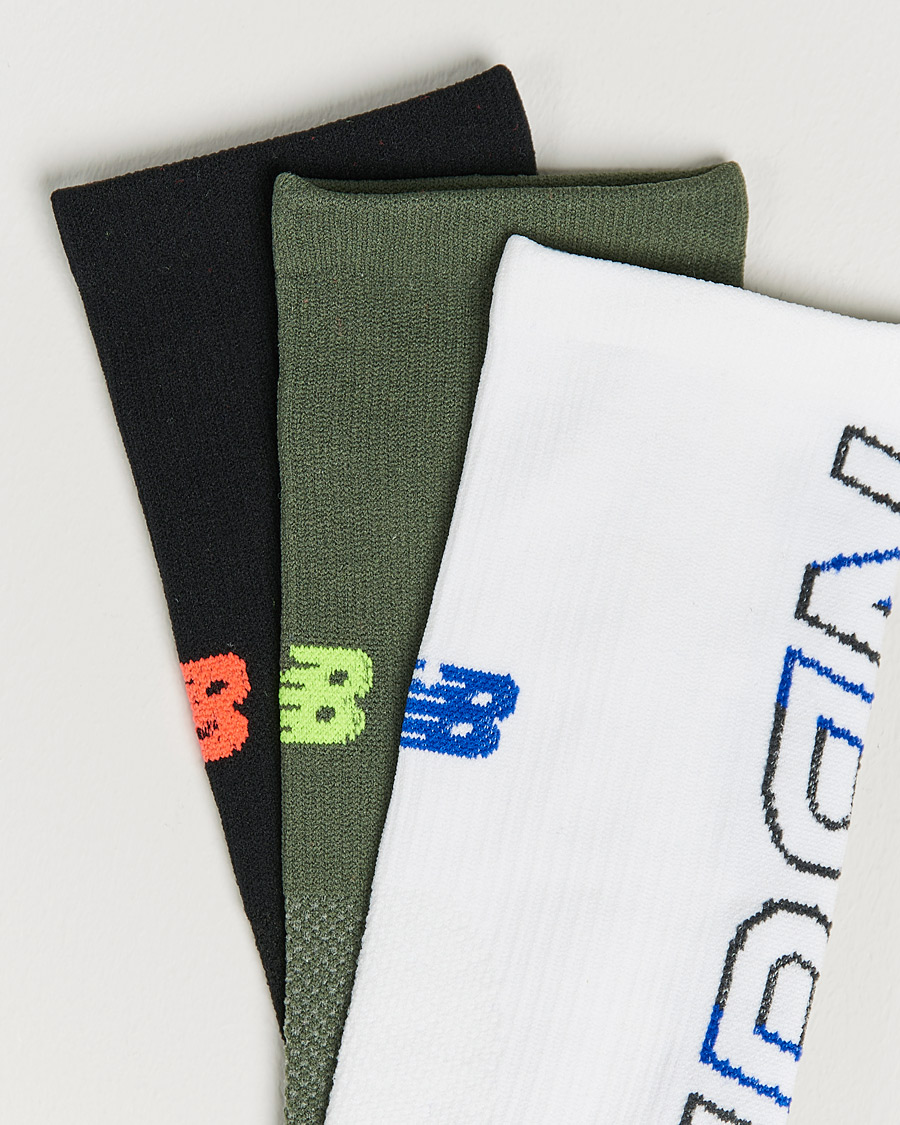 Herren | New Balance Running 3-Pack Accelerate Crew Running Socks White/Navy/Black | New Balance Running | 3-Pack Accelerate Crew Running Socks White/Navy/Black