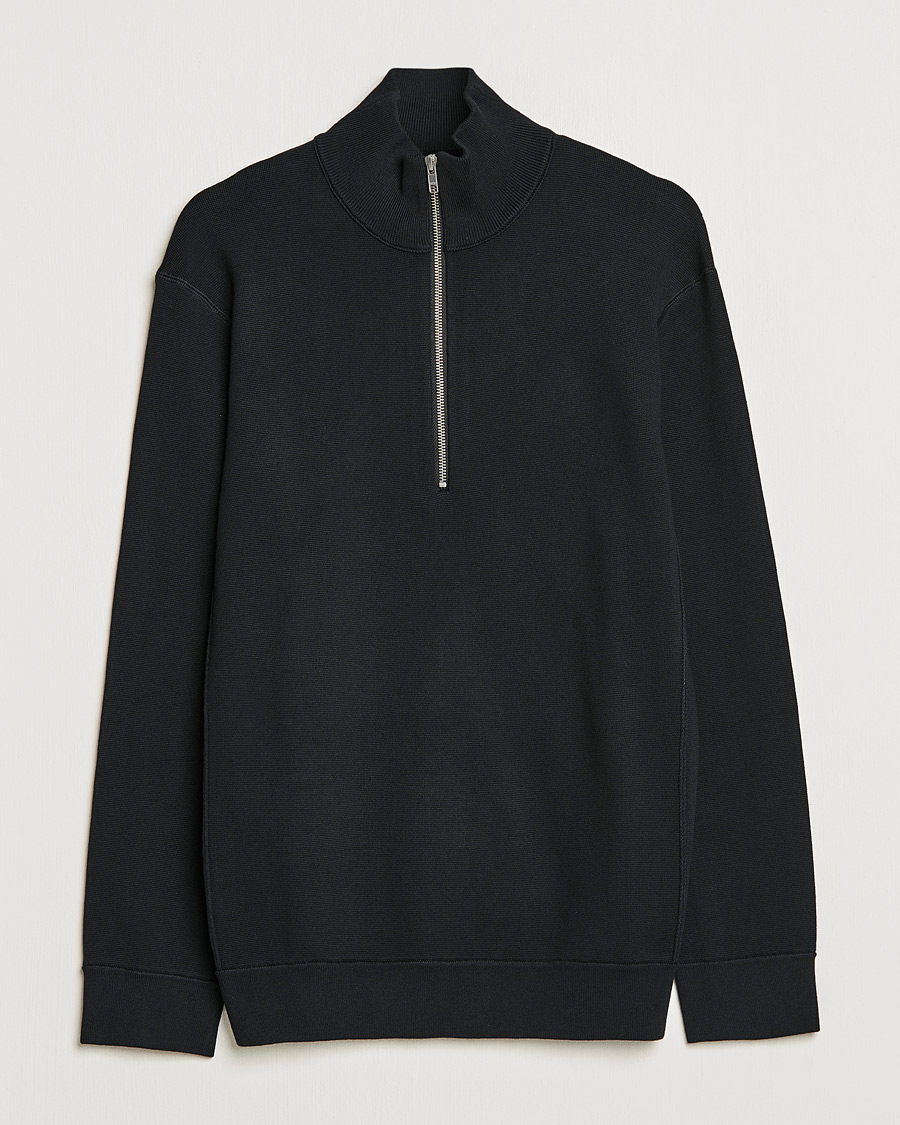 Herren | Pullover | NN07 | Luis Knitted Half-Zip Sweater Black