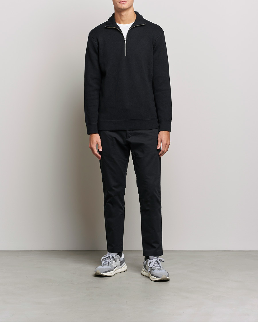 Herren | Pullover | NN07 | Luis Knitted Half-Zip Sweater Black
