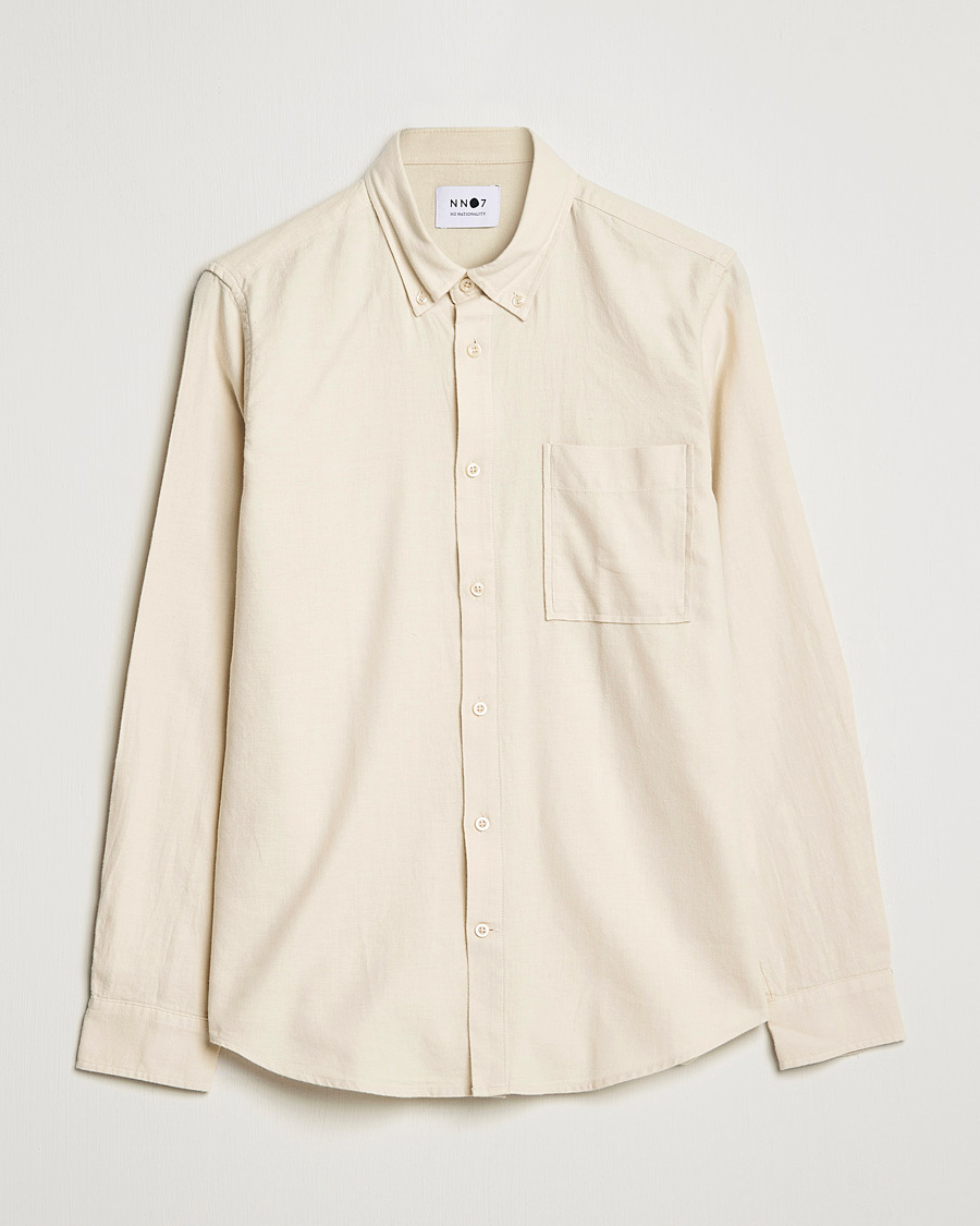 Herren | NN07 | NN07 | Arne Brushed Flannel Shirt Ecru