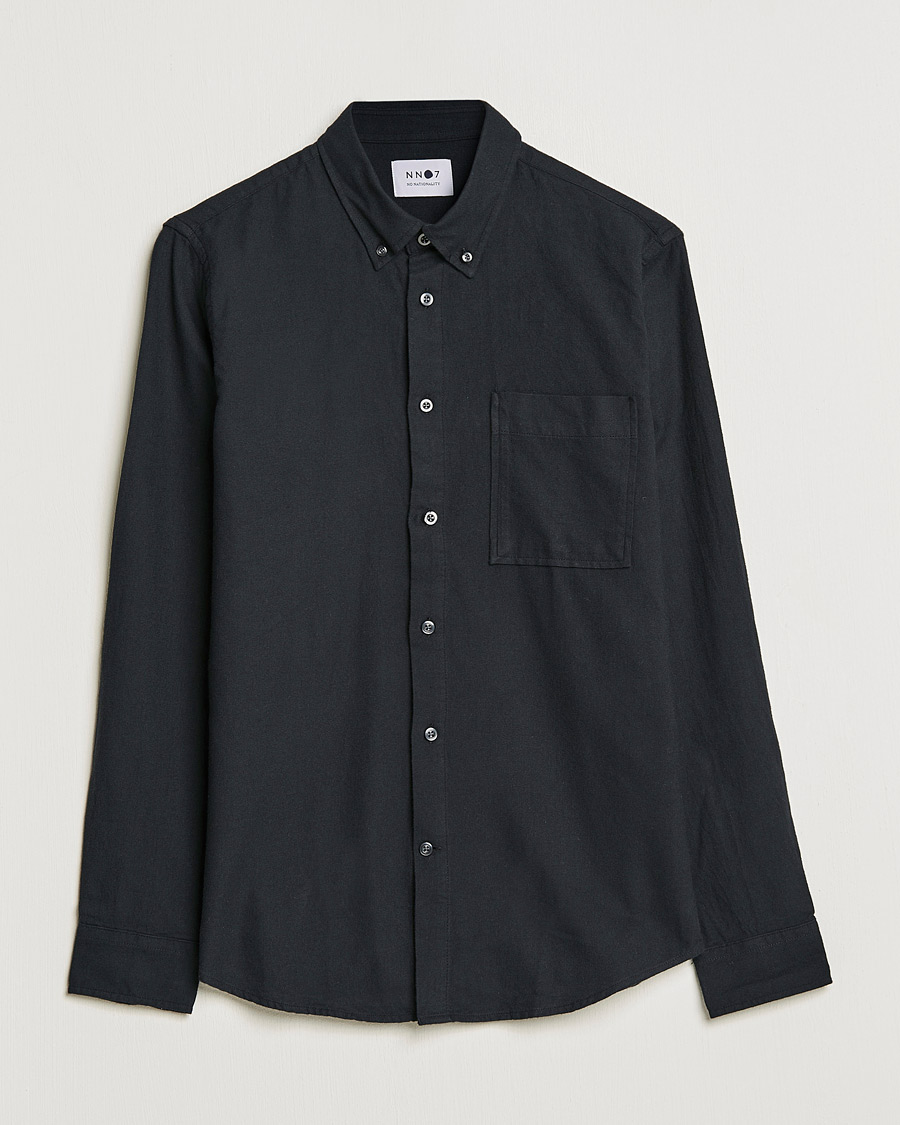 Herren |  | NN07 | Arne Brushed Flannel Shirt Black