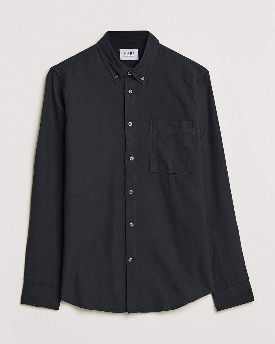 Herren | Hemden | NN07 | Arne Brushed Flannel Shirt Black