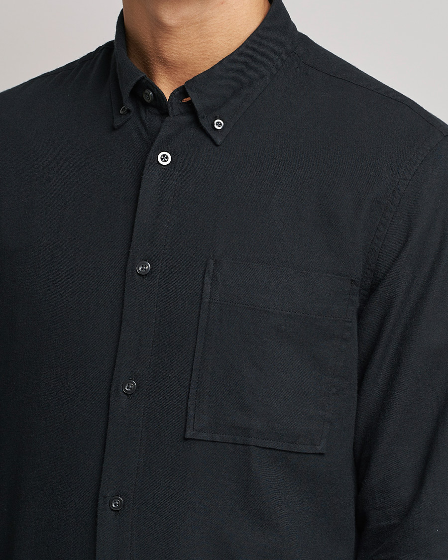 Herren | Hemden | NN07 | Arne Brushed Flannel Shirt Black