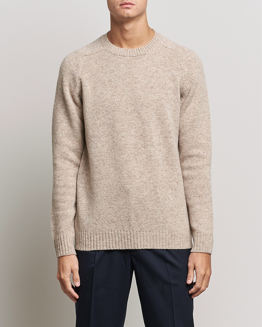 Herren |  | NN07 | Nathan Brushed Crew Neck Khaki Melange