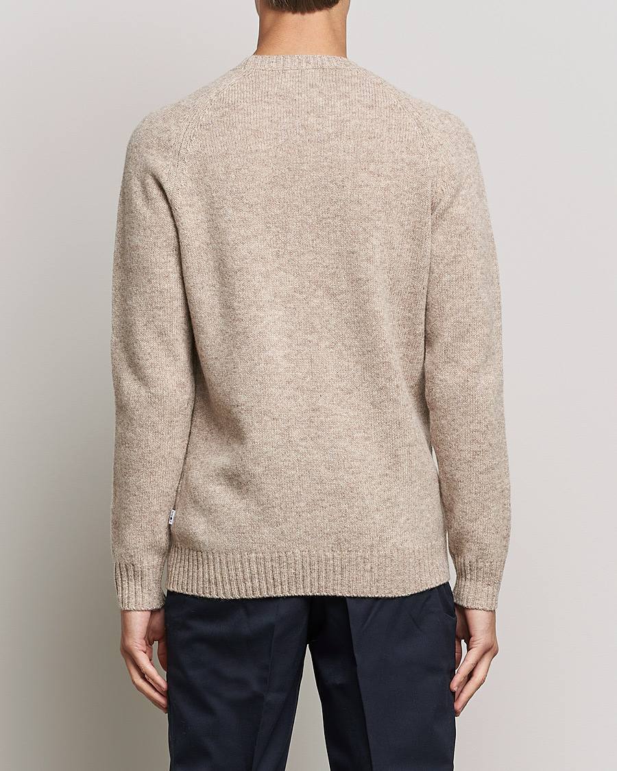 Herren | Pullover | NN07 | Nathan Brushed Crew Neck Khaki Melange