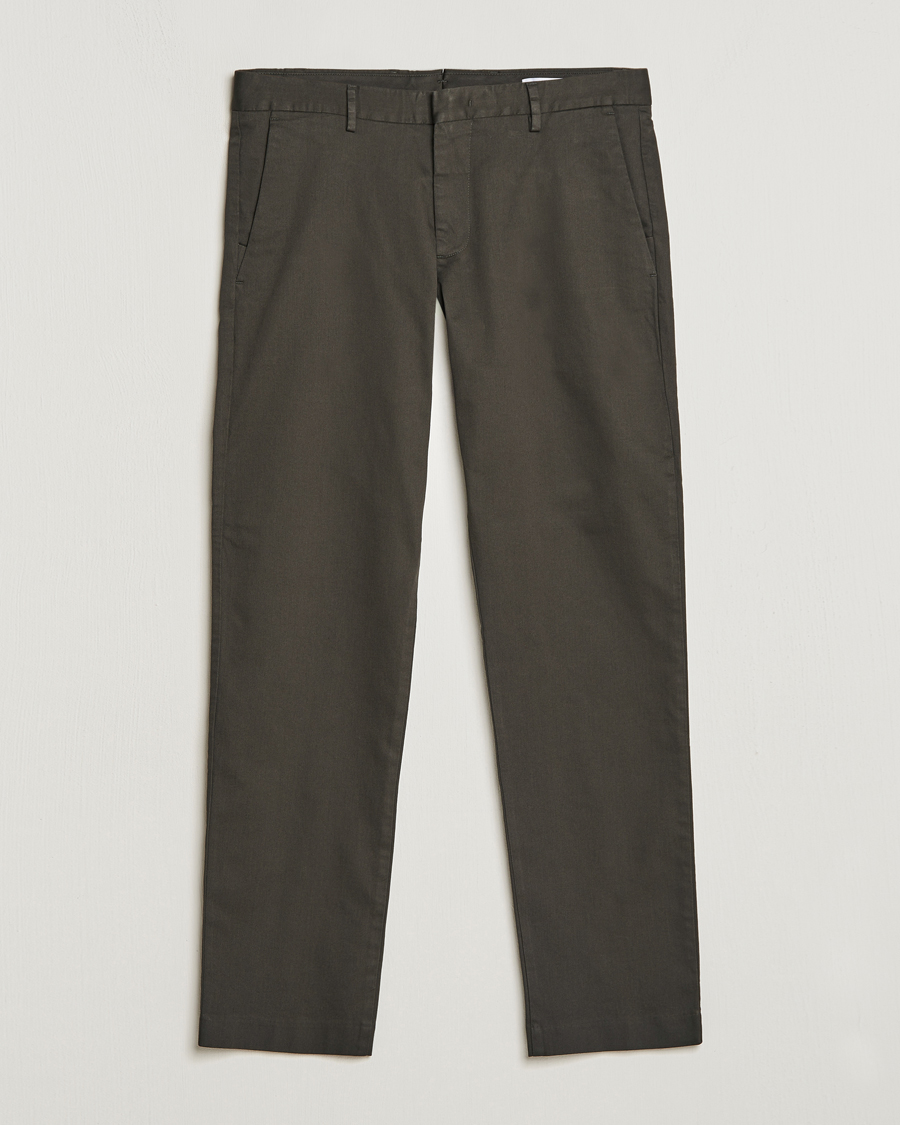 Herren | Hosen | NN07 | Theo Regular Fit Stretch Chinos Dark Army