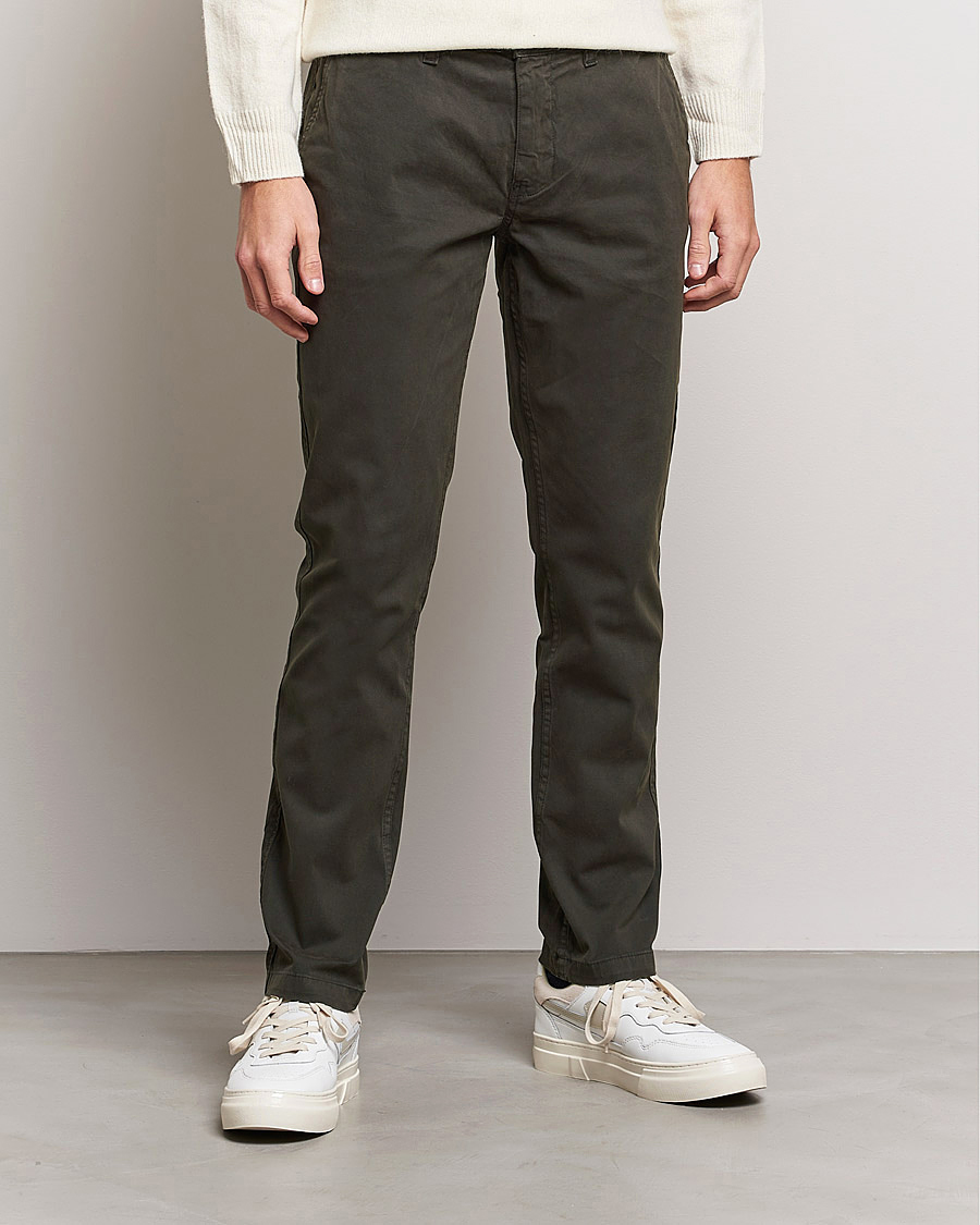 Herren | Chinos | NN07 | Marco Slim Fit Stretch Chinos Dark Green