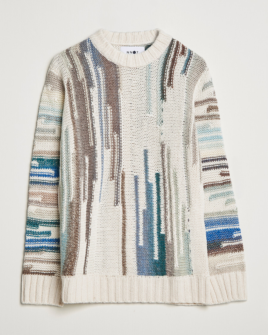 Herren | Pullover | NN07 | Brady Knitted Sweater Ecru Mutli