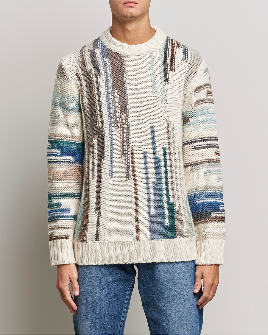 Herren | Pullover | NN07 | Brady Knitted Sweater Ecru Mutli