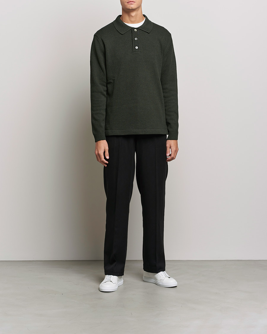 Herren | Pullover | NN07 | Vito Knitted Polo Dark Green