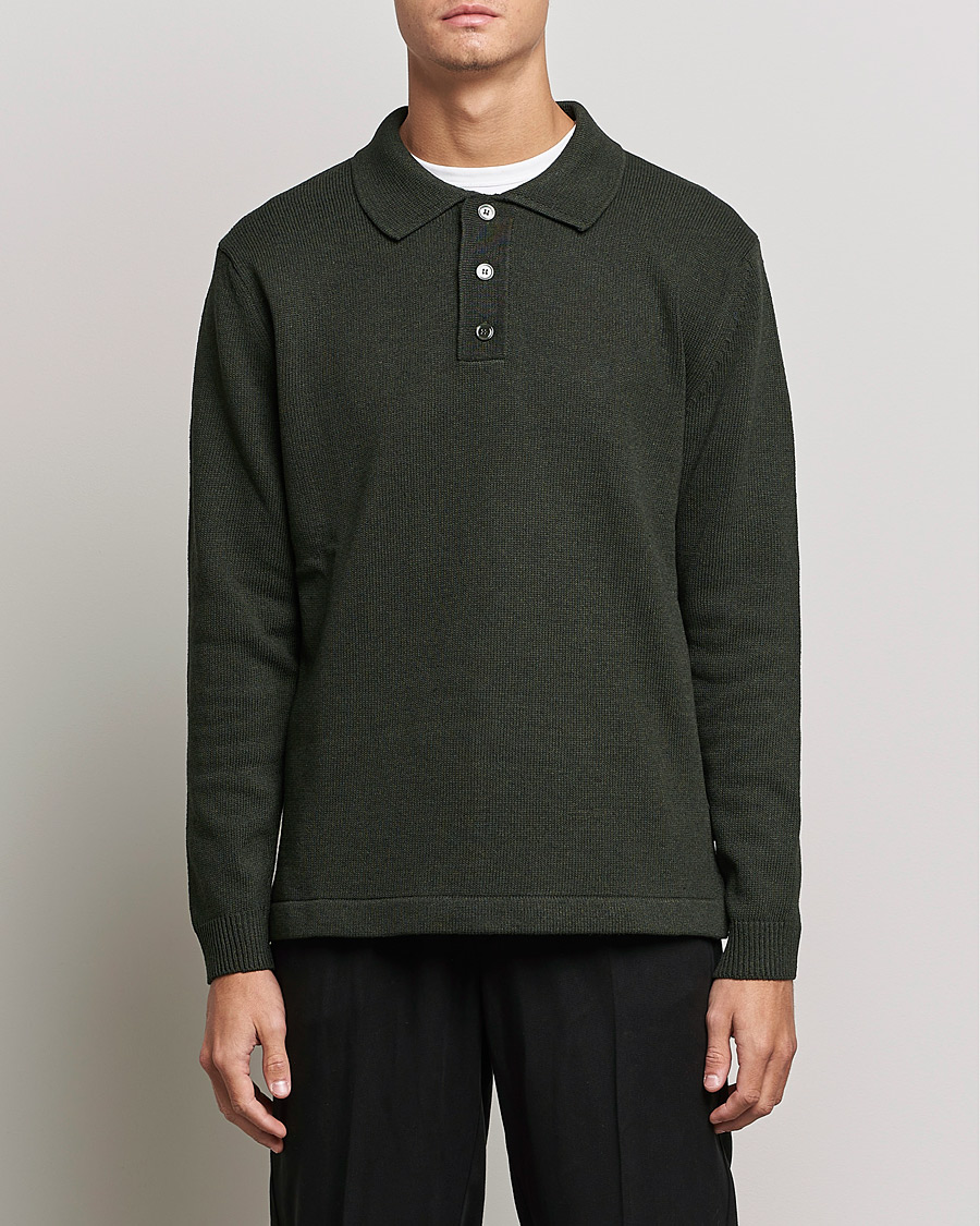 Herren | NN07 | NN07 | Vito Knitted Polo Dark Green