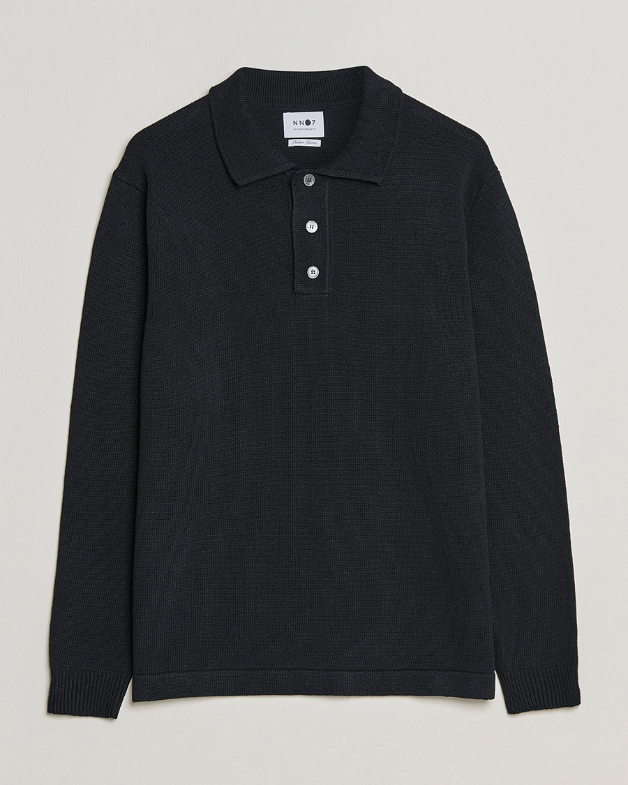 Herren | Pullover | NN07 | Vito Knitted Polo Black