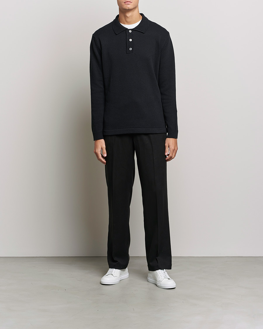 Herren | Pullover | NN07 | Vito Knitted Polo Black