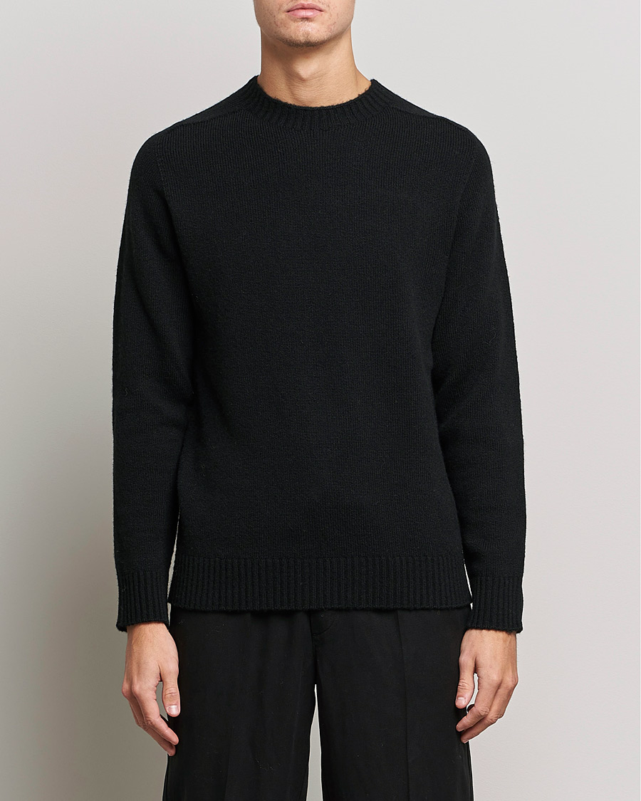 Herren |  | NN07 | Nathan Brushed Wool Knitted Sweater Black