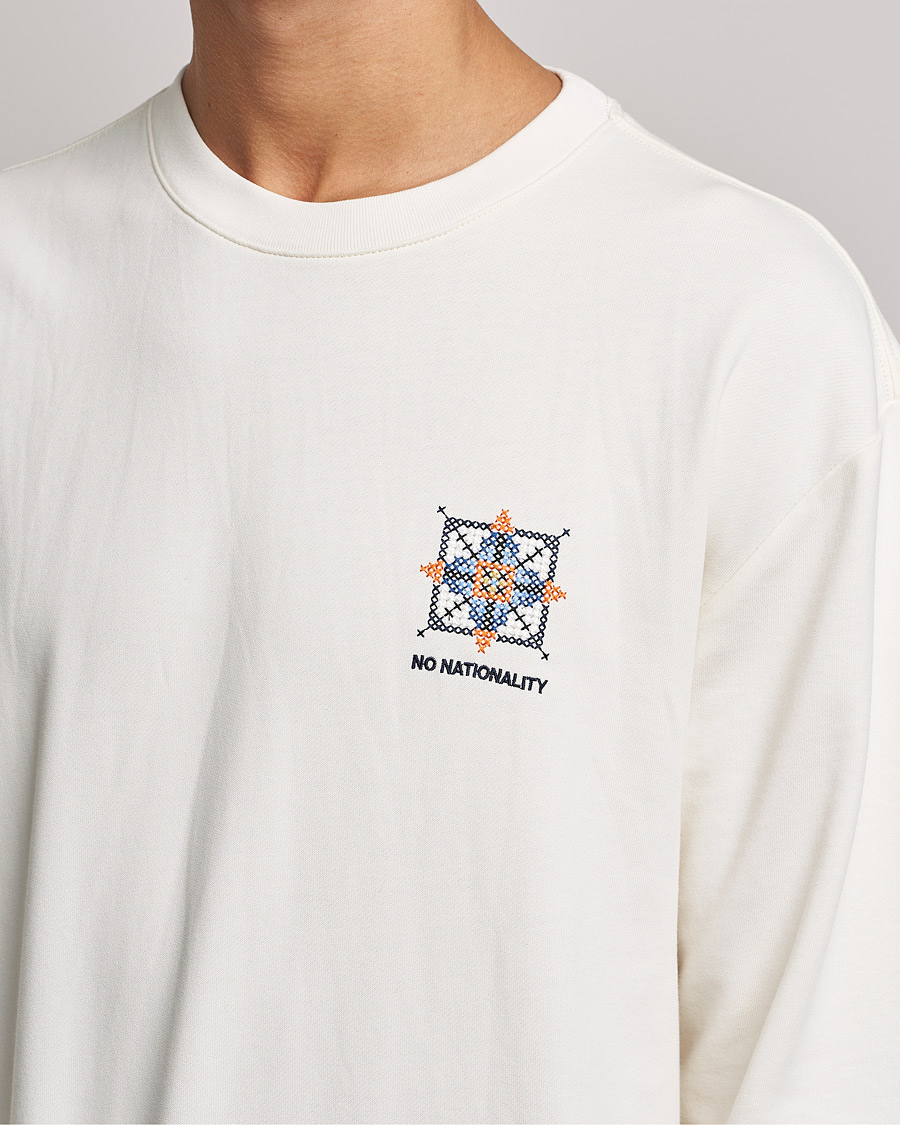 Herren | T-Shirts | NN07 | Alan Heavy Logo Long Sleeve T-Shirt Off White