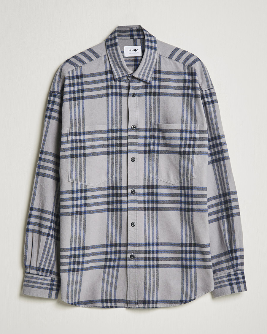 Herren | Hemden | NN07 | Deon Checked Shirt Grey/Blue