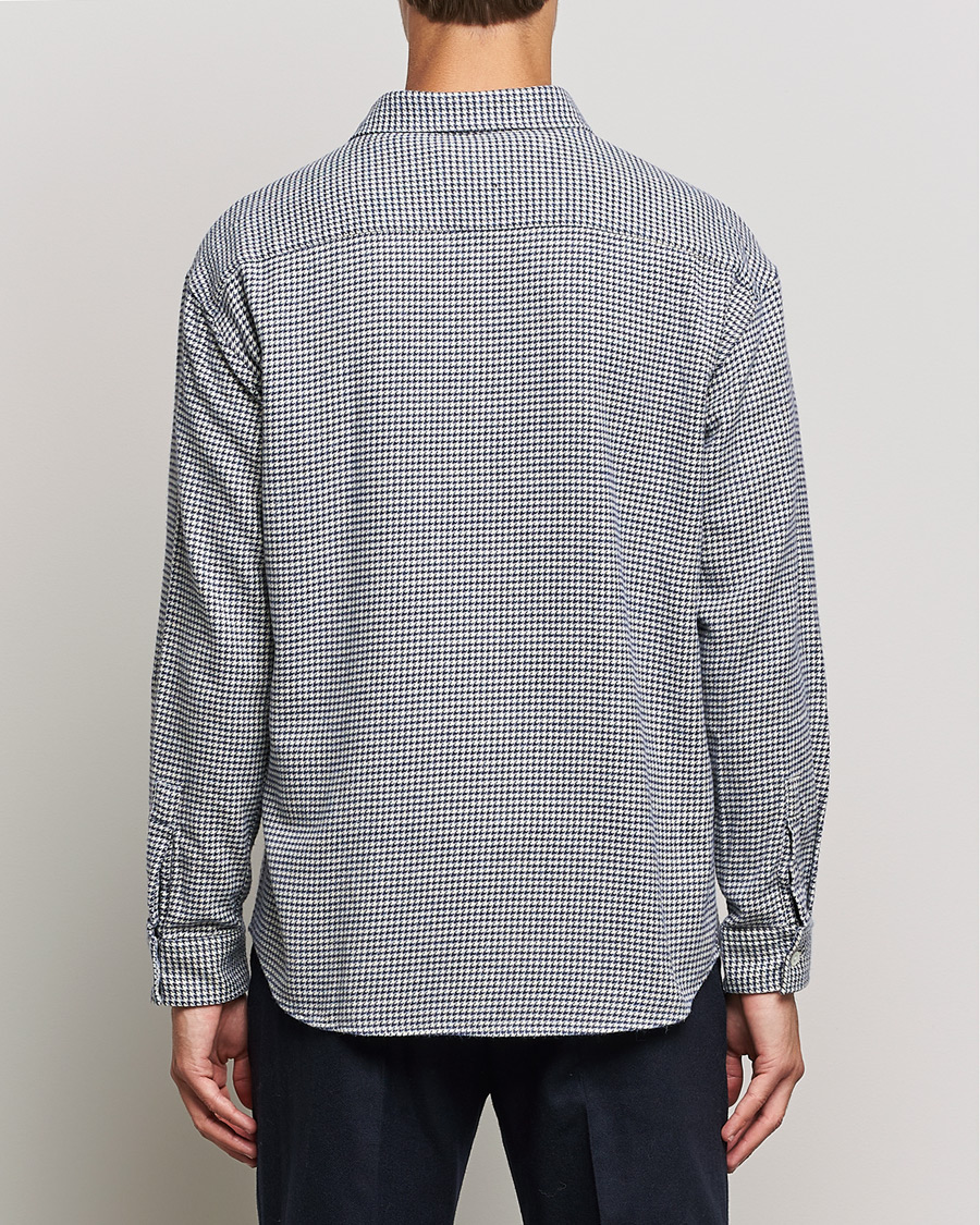 Herren | Hemden | NN07 | Deon Houndstooth Shirt Blue/White