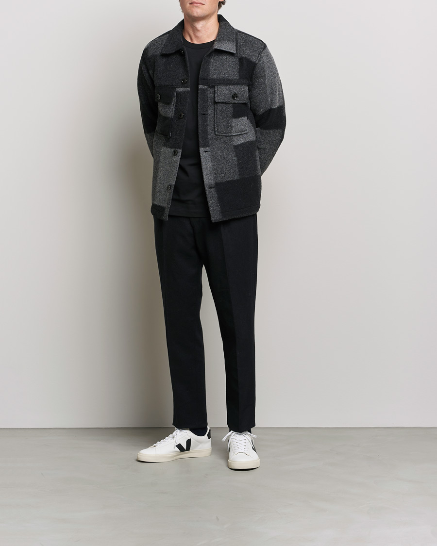 Herren | Jacken | NN07 | Wilas Checked Flight Jacket Black