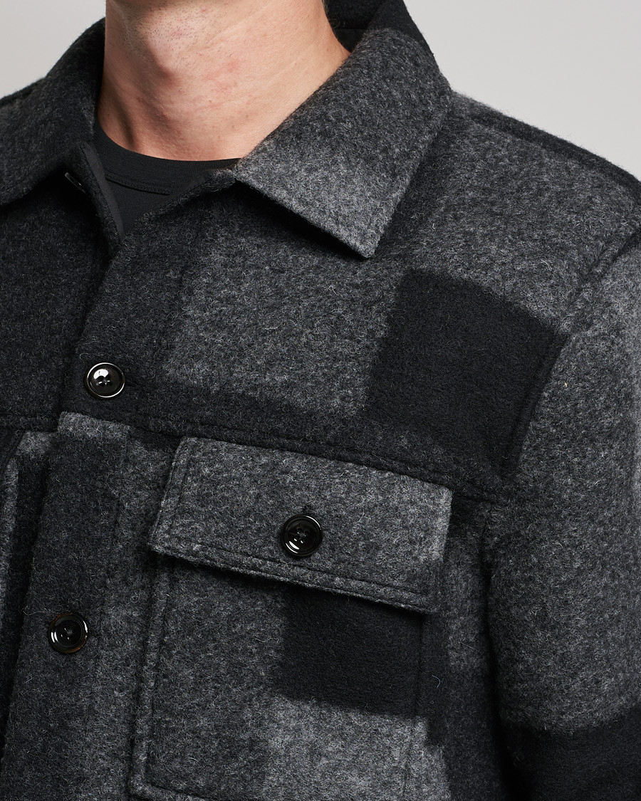 Herren | Jacken | NN07 | Wilas Checked Flight Jacket Black