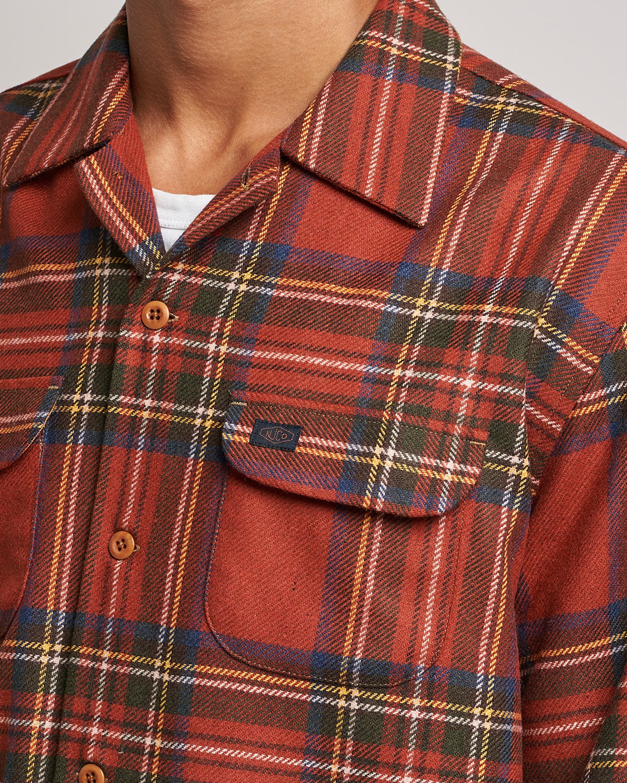 Herren | Hemden | Nudie Jeans | Sten Wool Tartan Check Shirt Poppy Red