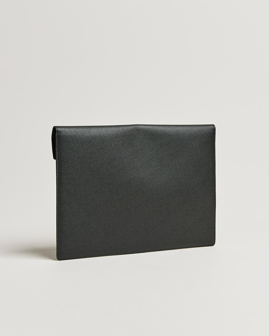 Herren | Taschen | Smythson | Panama Leather Large Envelope Portfolio Black