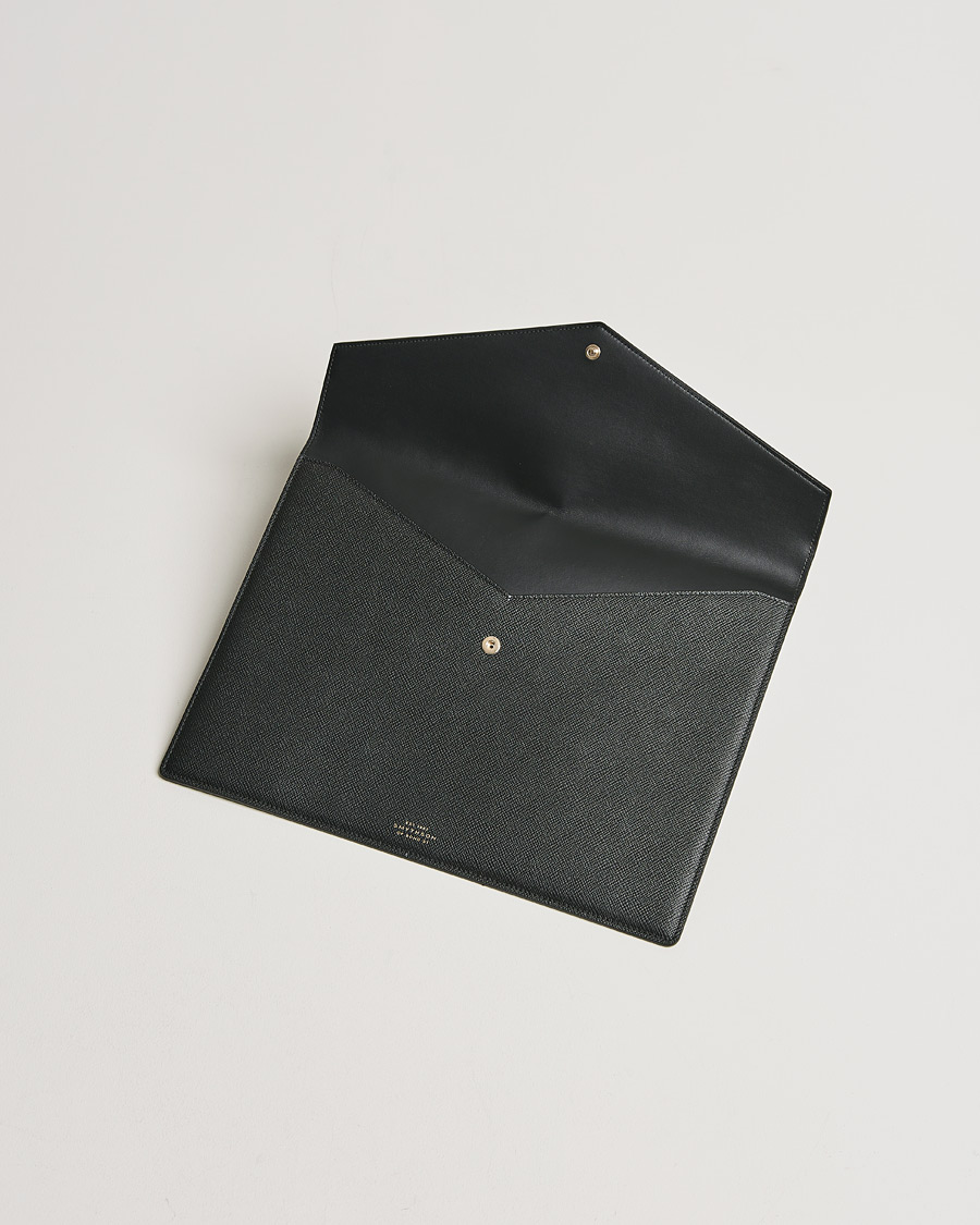 Herren | Taschen | Smythson | Panama Leather Large Envelope Portfolio Black