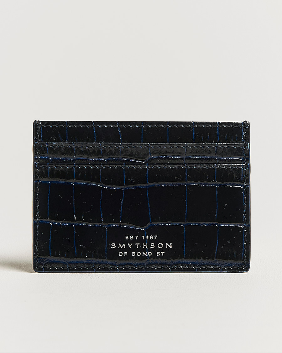 Herren | Geldbörsen | Smythson | Mara Flat Cardholder Navy