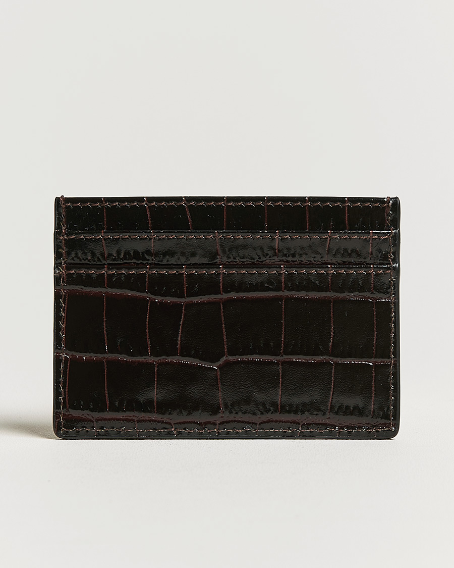 Men |  | Smythson | Mara Flat Cardholder Dark Brown