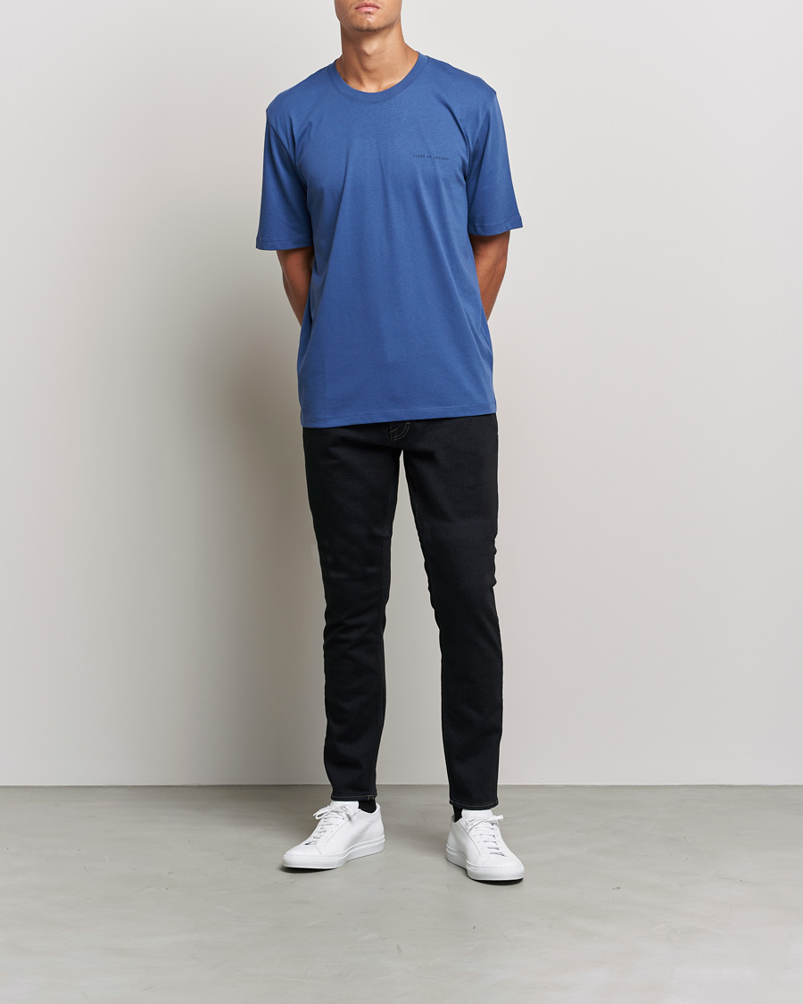 Herren | Jeans | Tiger of Sweden | Pistolero Stretch Cotton Jeans Black Blue