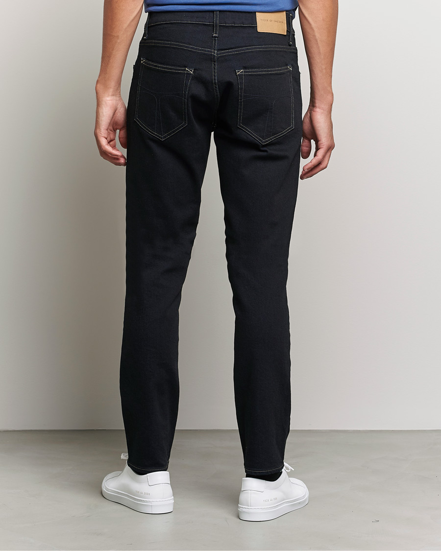Herren | Jeans | Tiger of Sweden | Pistolero Stretch Cotton Jeans Black Blue