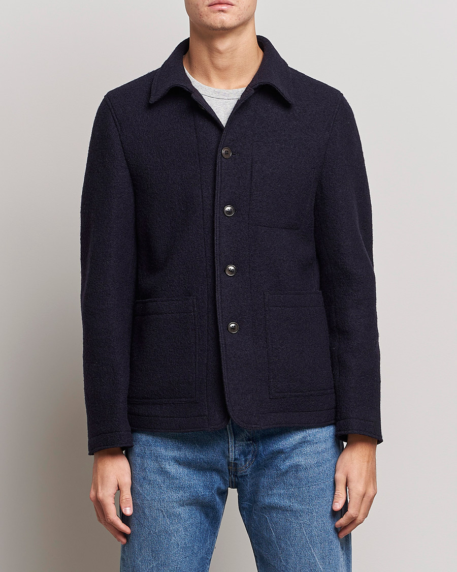 Herren | Sakkos | Tiger of Sweden | Gio Knitted Wool Blazer Light Ink