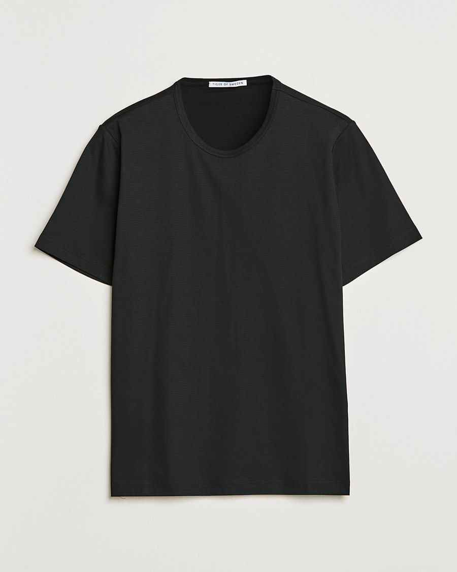 Herren | T-Shirts | Tiger of Sweden | Olaf Mercerized Cotton Tee Black