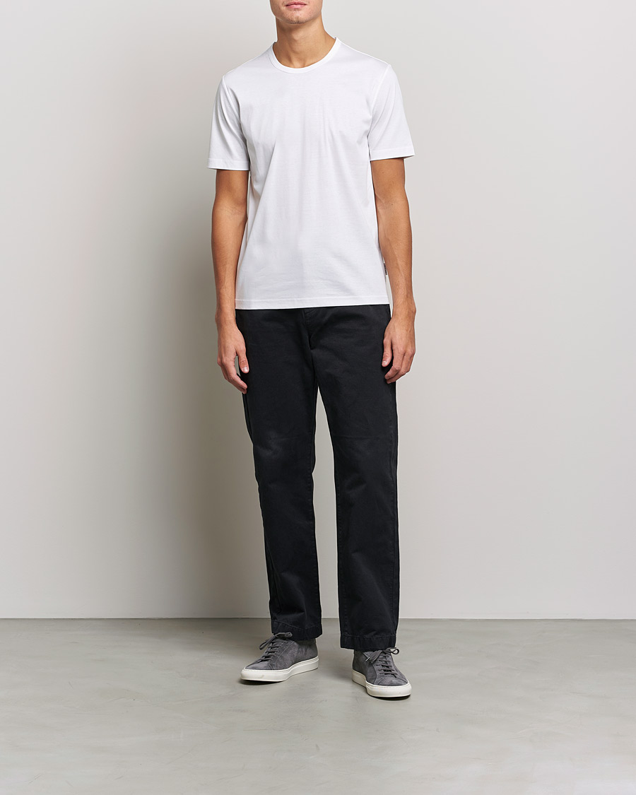 Herren | T-Shirts | Tiger of Sweden | Olaf Mercerized Cotton Tee Pure White