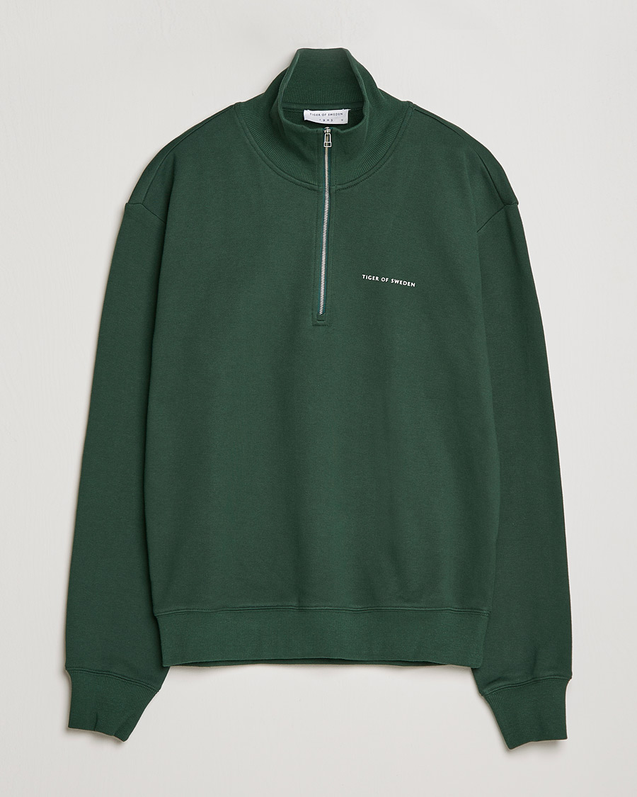 Herren | Pullover | Tiger of Sweden | Marlon Half Zip Sweatshirt Ever Green