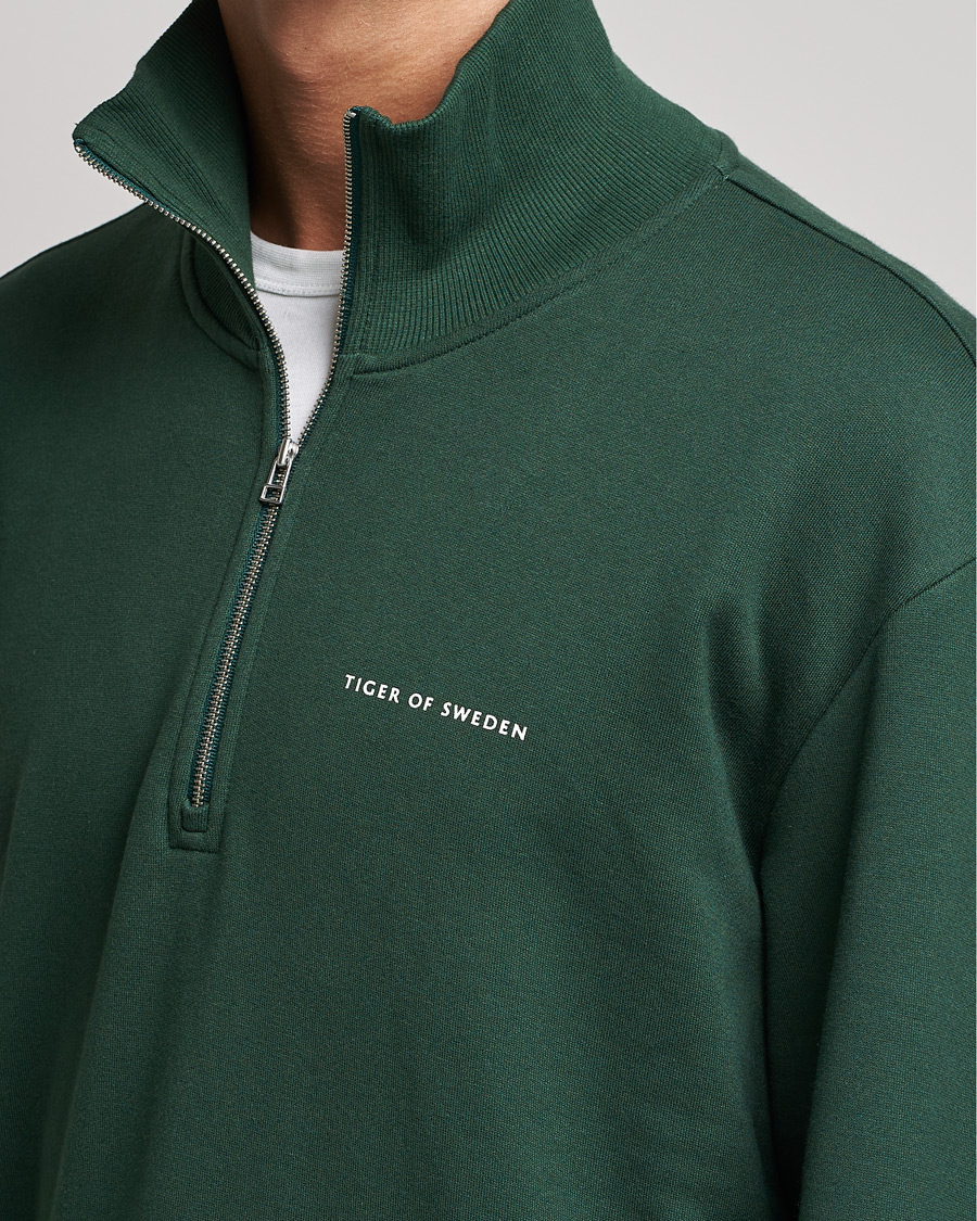 Herren | Pullover | Tiger of Sweden | Marlon Half Zip Sweatshirt Ever Green