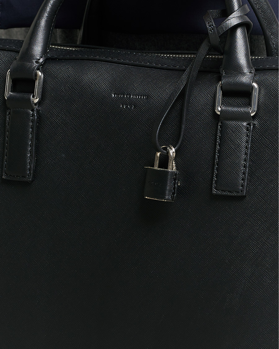 Herren | Tiger of Sweden Bowe Leather Briefcase Black | Tiger of Sweden | Bowe Leather Briefcase Black