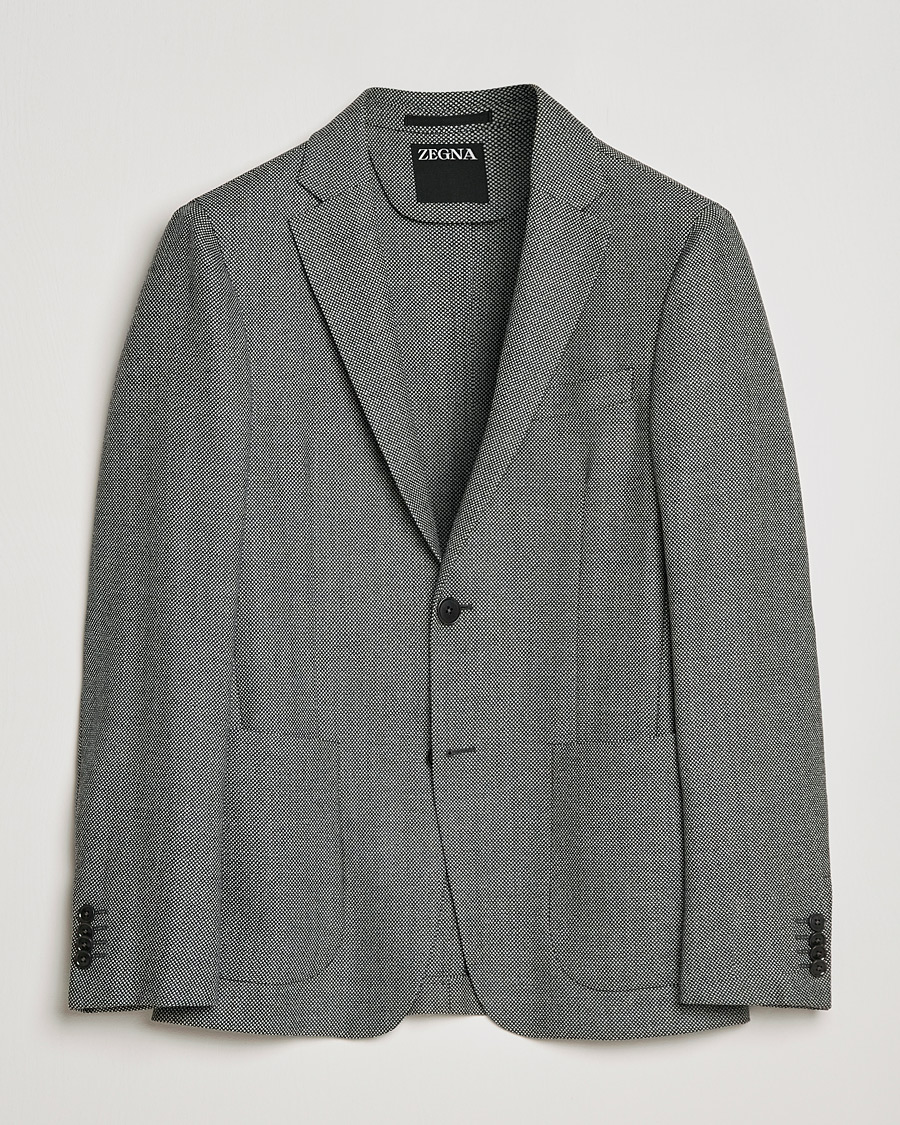 Herren | Sakkos | Zegna | Unconstructed Wool Blazer Light Grey