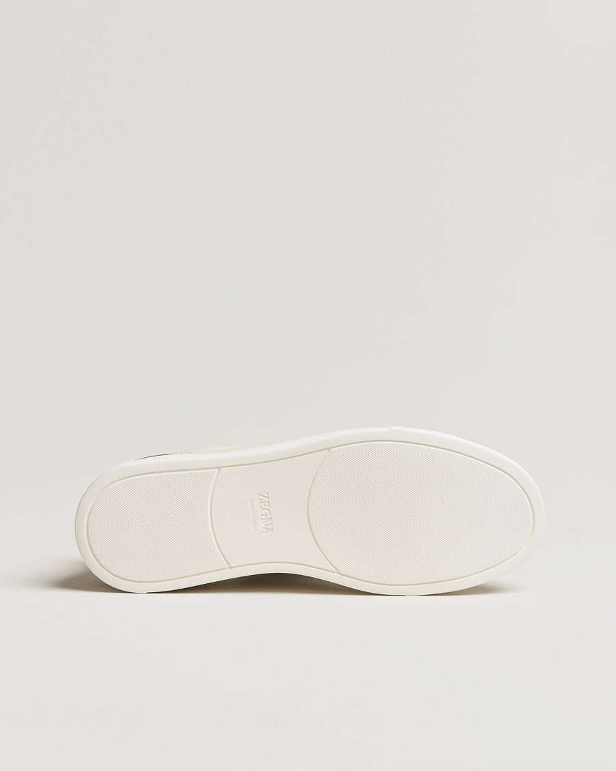 Herren | Zegna Triple Stitch Sneakers White Deerskin | Zegna | Triple Stitch Sneakers White Deerskin