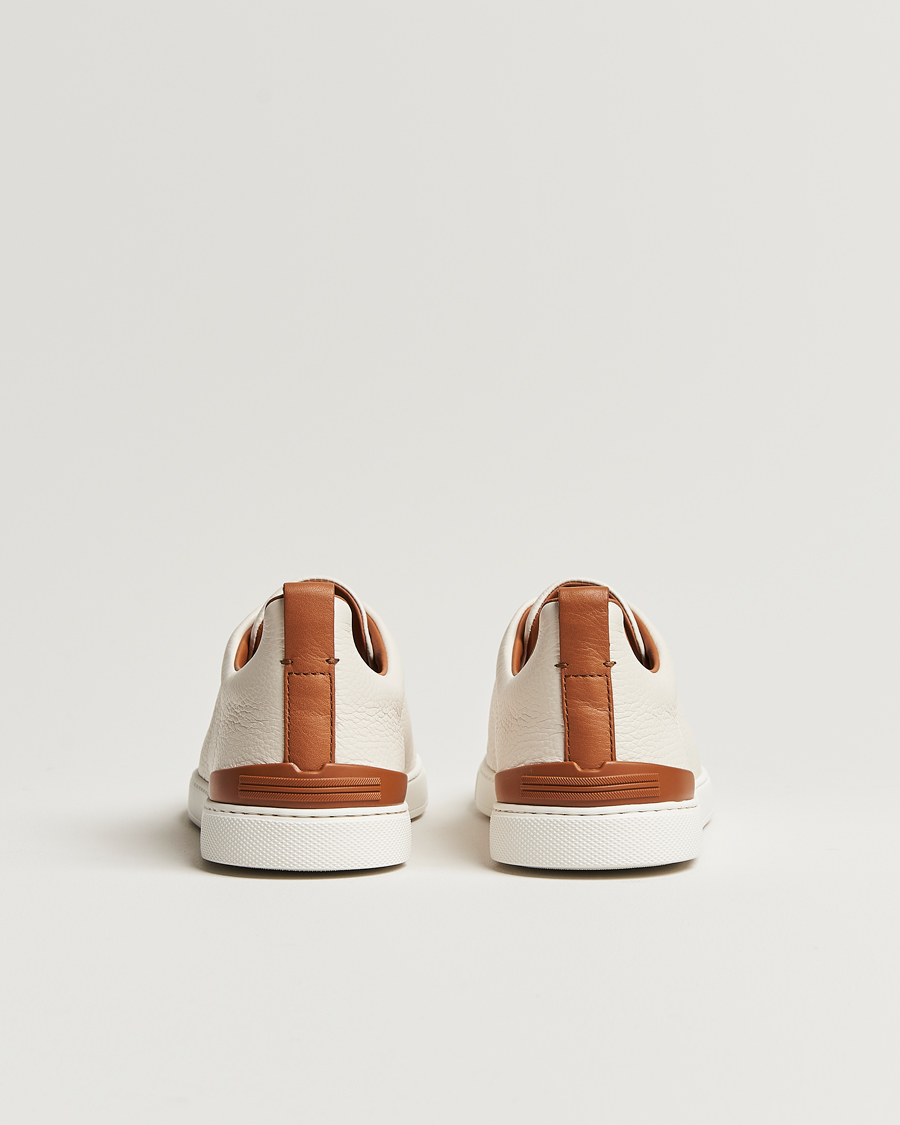 Herren | Zegna Triple Stitch Sneakers White Deerskin | Zegna | Triple Stitch Sneakers White Deerskin