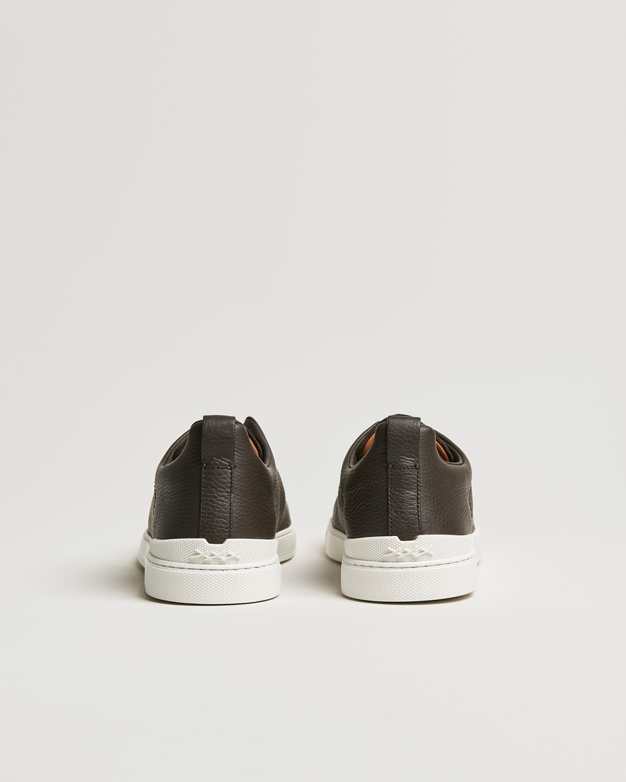 Herren | Zegna Triple Stitch Sneaker Dark Brown Calf | Zegna | Triple Stitch Sneaker Dark Brown Calf