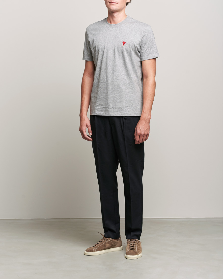 Herren | T-Shirts | AMI | Heart Logo T-Shirt Heather Grey