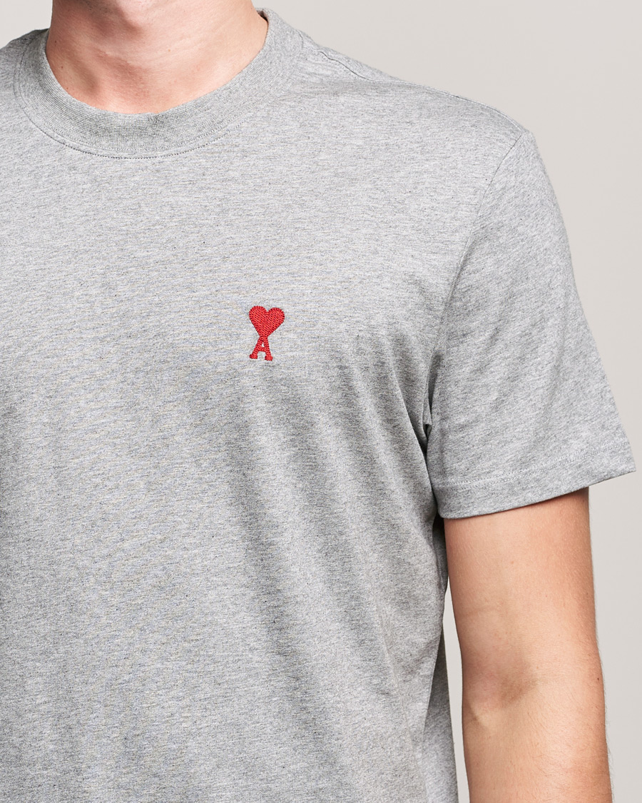 Herren | T-Shirts | AMI | Heart Logo T-Shirt Heather Grey