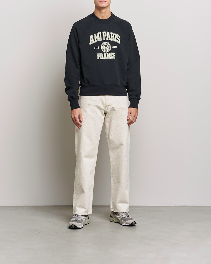 Herren | Pullover | AMI | Paris College Sweatshirt Black